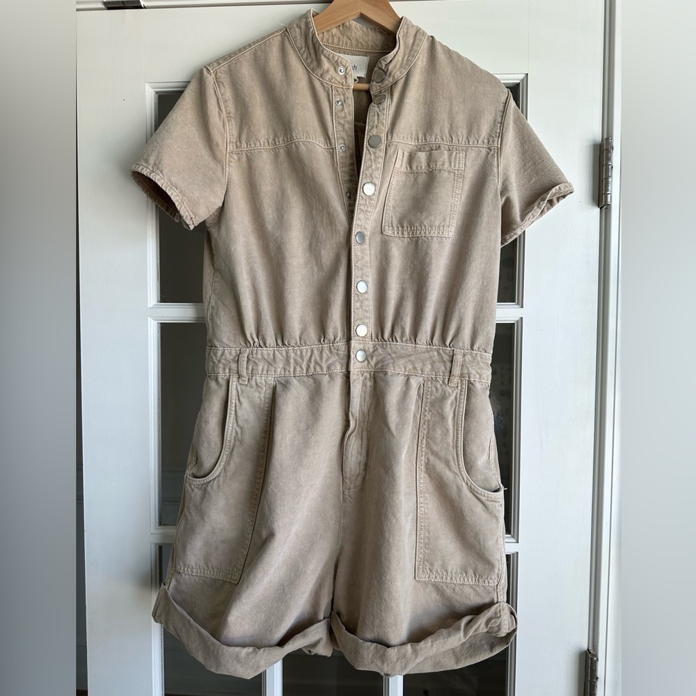 Ba&sh linen cotton denim romper - medium